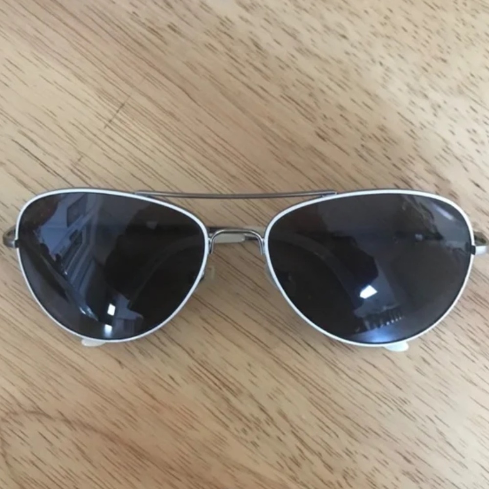 Fossil Sunglasses Women White Aviators Kellan MS4811